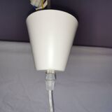 White pendant light, Scandinavian, space age, Poulsen style, 1990.