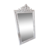 Large antique mirror in Louis XVI style – 19th century – Wood and stucco –