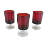 3 verres suede bordeaux Luminarc