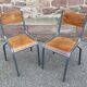 Pair of Mullca Delagrave School chairs 1960s