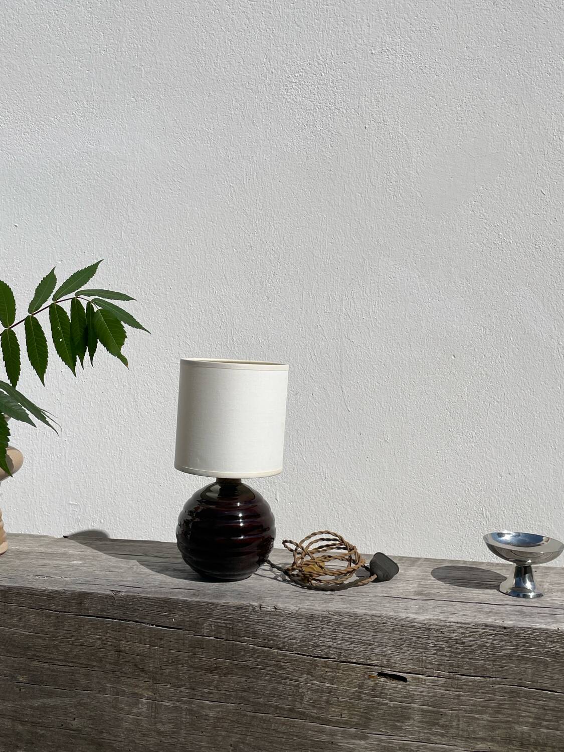 Lampe à poser en céramique émaillée 1960