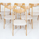 Ensemble de 6 chaises en chêne par Albin Johansson & sons 1960