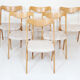 Set of 6 oak chairs by Albin Johansson & sons 1960