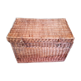 Old wicker trunk