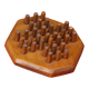Wooden solitaire game, handcrafted, vintage