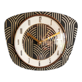 Vintage clock silent rectangular wall clock "Golden Black"