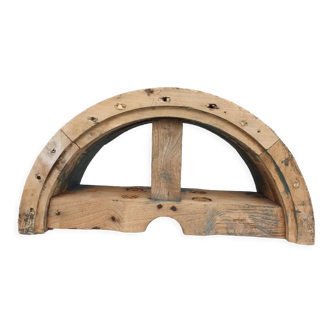 Half-moon arch transom in solid wood