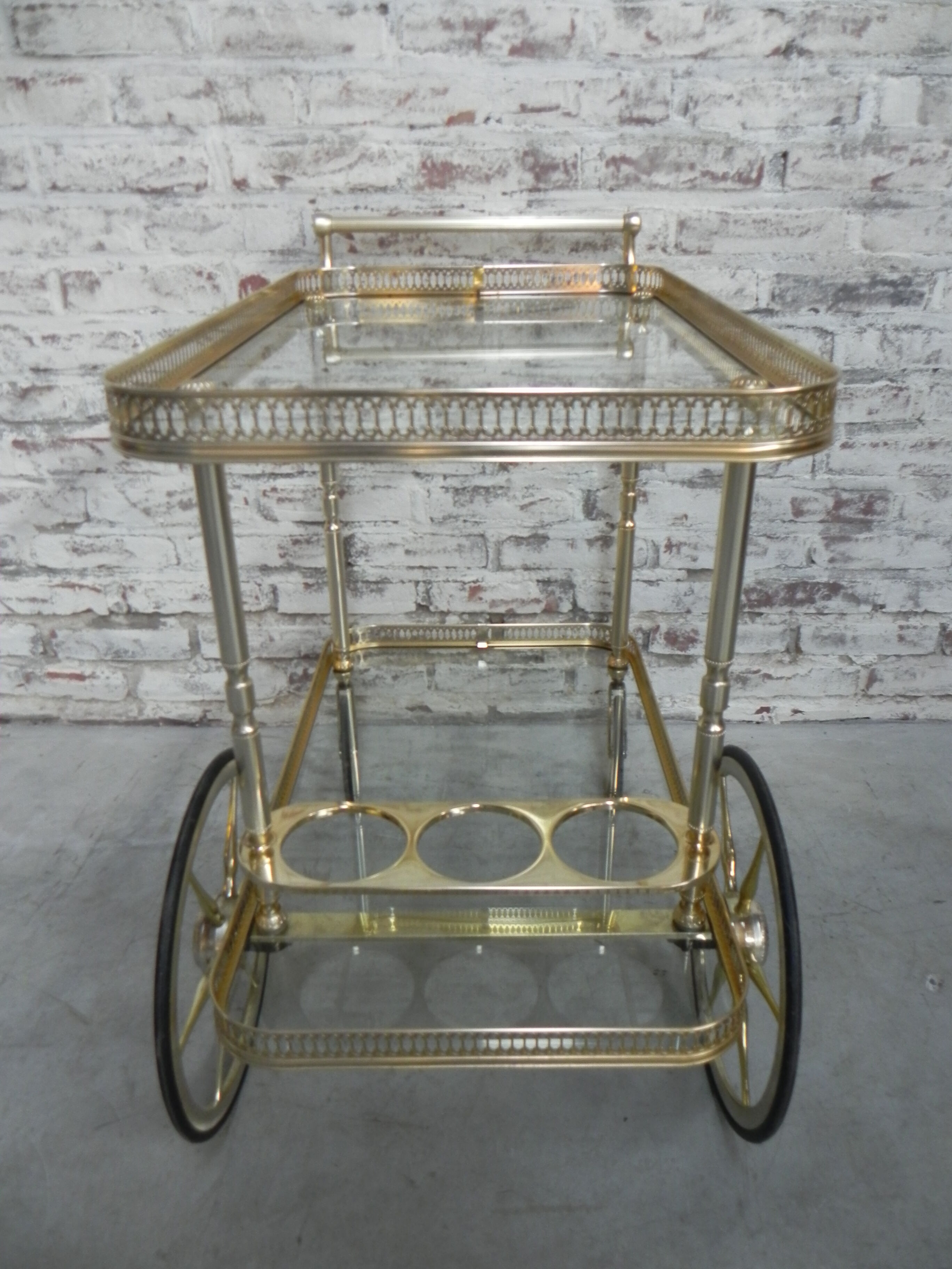 Hollywood Regency serving trolley Mascagni