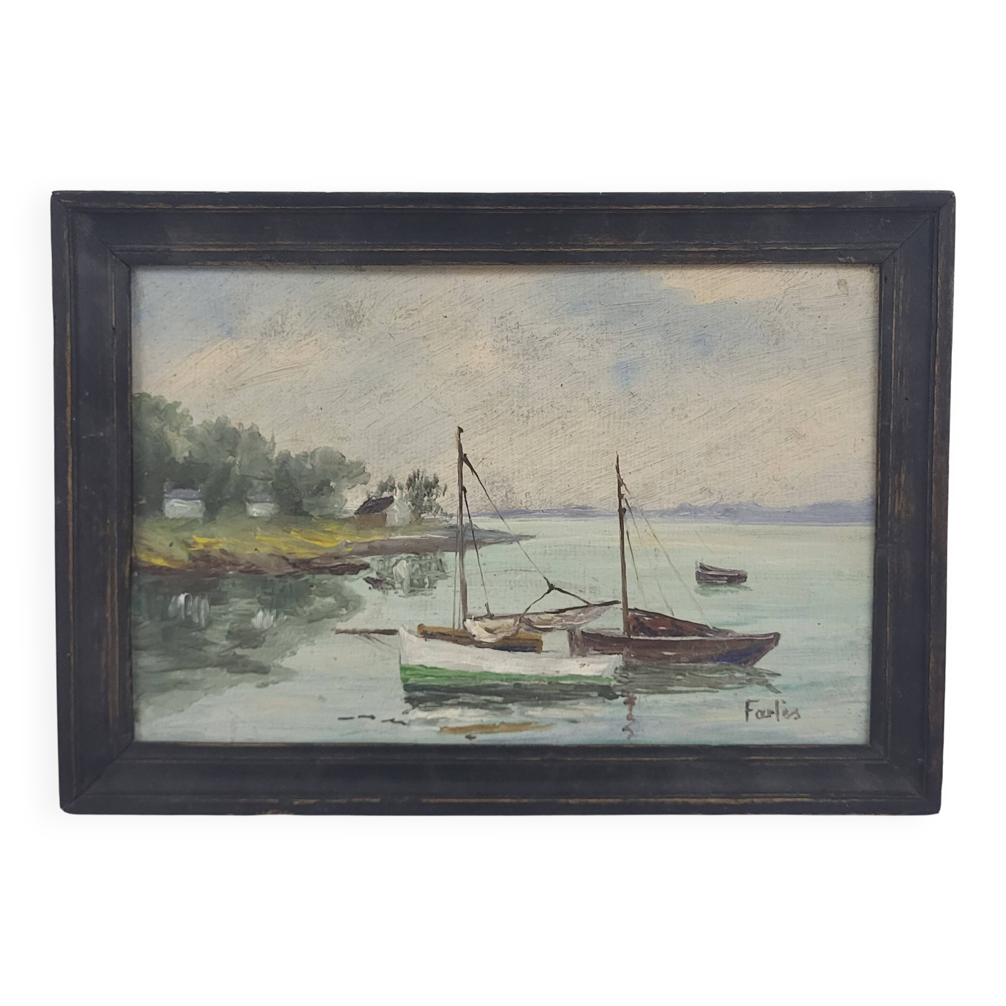 Marine - Oil on panel - Farlès