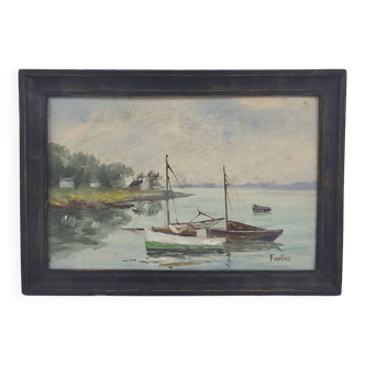 Marine - Oil on panel - Farlès