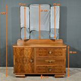 Walnut Veneer Hairdresser, Art Deco - 1930