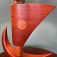 Vintage mid-century modern Danish sculptural teak table lamp