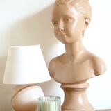 Small pink glass lamp