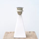 Lampe pyramide en porcelaine de Bruxelles, années 80