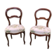 Paire de chaises Napoléon III fin XIXème en acajou