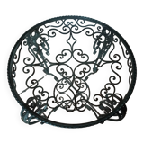 Living room table with wrought iron frame