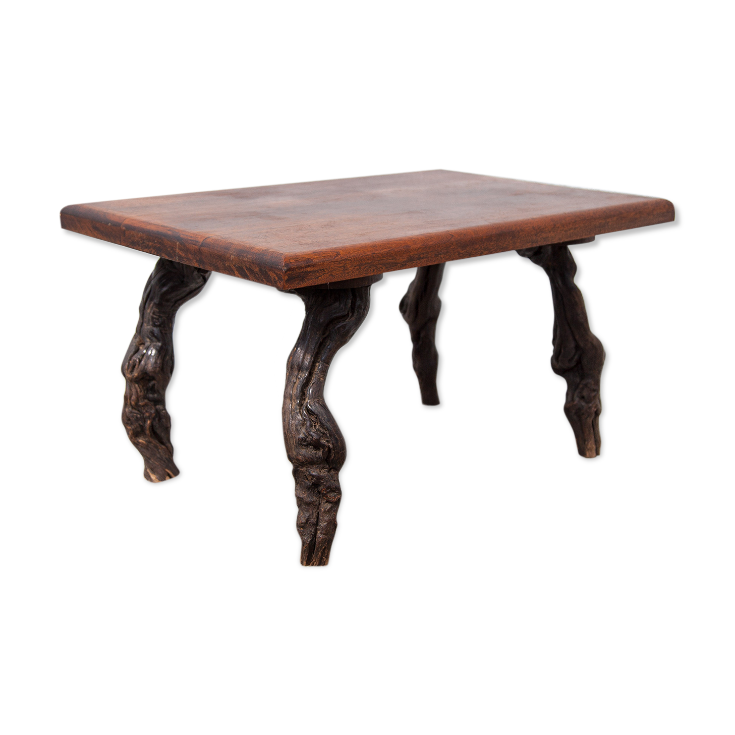 Coffee table vines and vintage wood