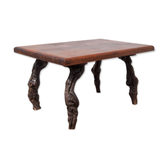 Table basse ceps de vigne et bois vintage