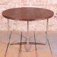 Bauhaus Round Coffee Table in Beech and Wenge, Czech, 1930s