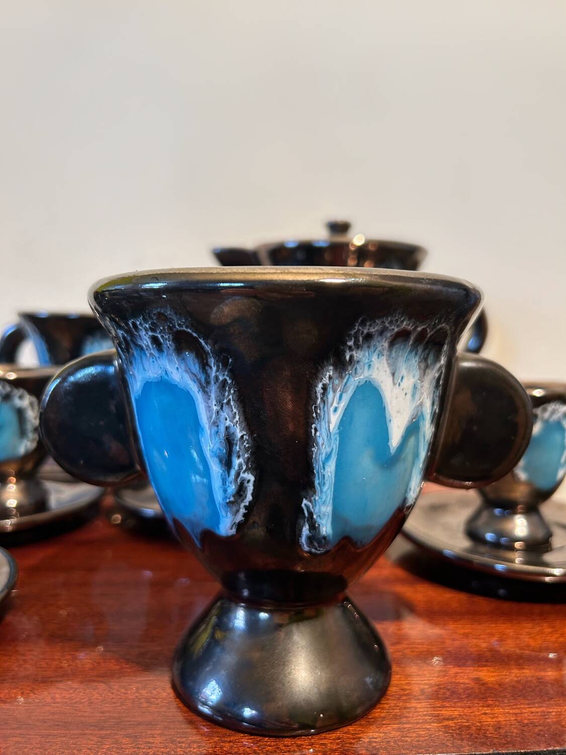 Vallauris ceramic tea service from the 1950s