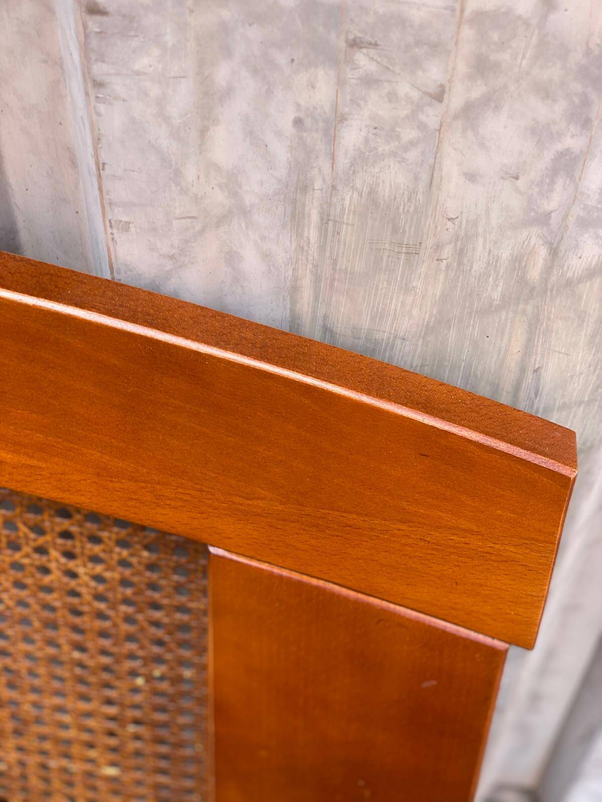 Solid wood and cane headboard 92cm