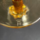 Pitcher and 2 crystal glasses signed XXth