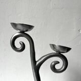 Aluminium candlestick / candelabrum, spiral design
