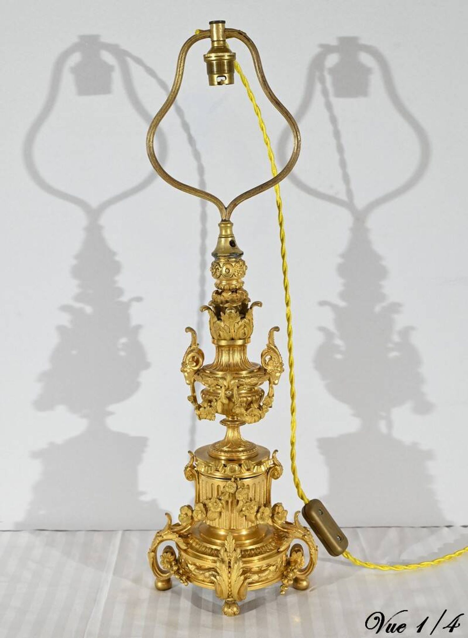 Lampe en Bronze Doré, époque Napoléon III – Milieu XIXe