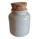 Old beige glazed stoneware pot