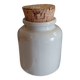 Old beige glazed stoneware pot