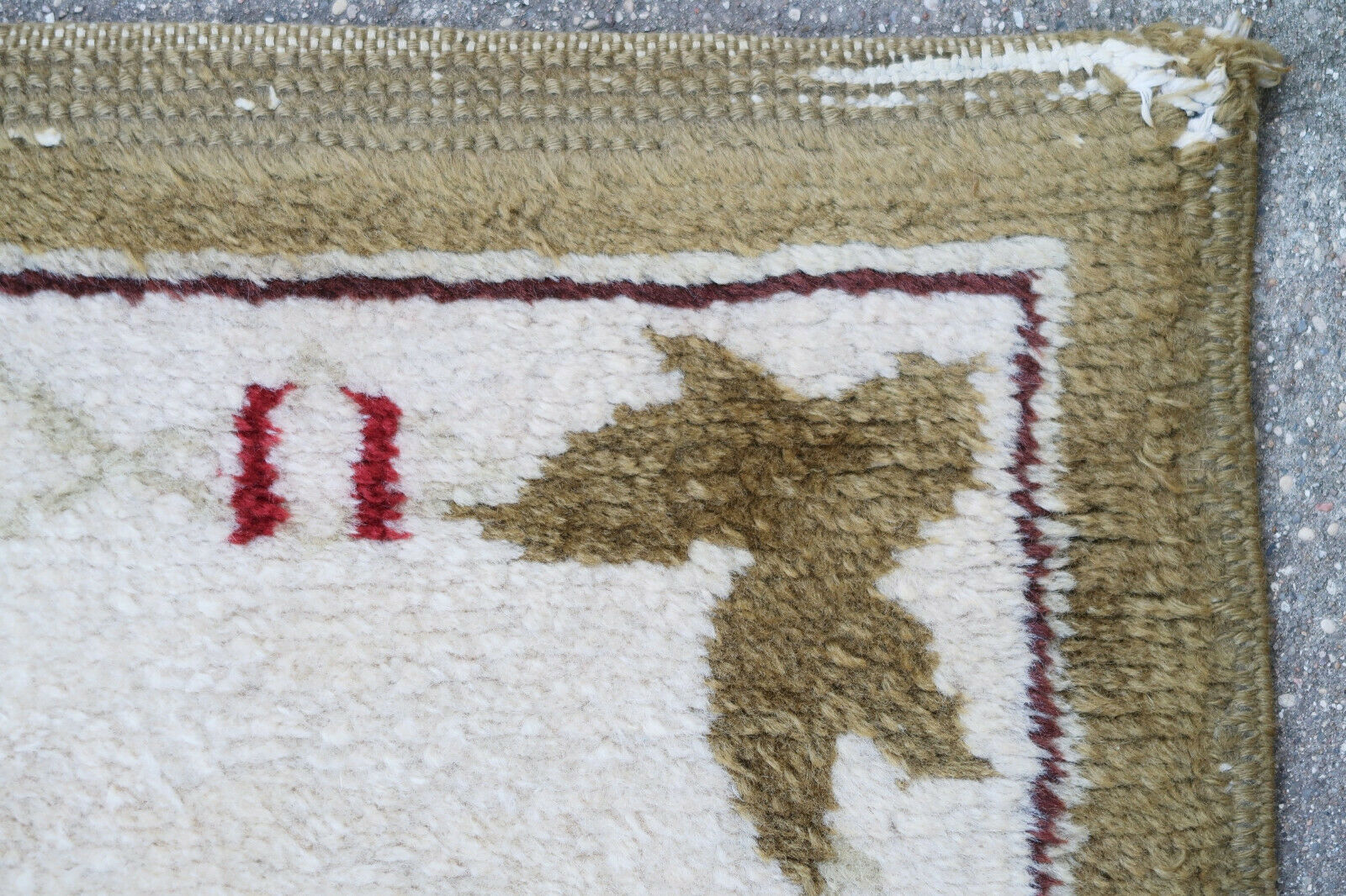 French rug Leleu 1950 224 X 157 cm