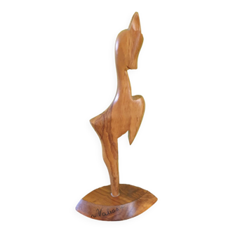 Mid-Century Scandinavian design teak kid sculpture