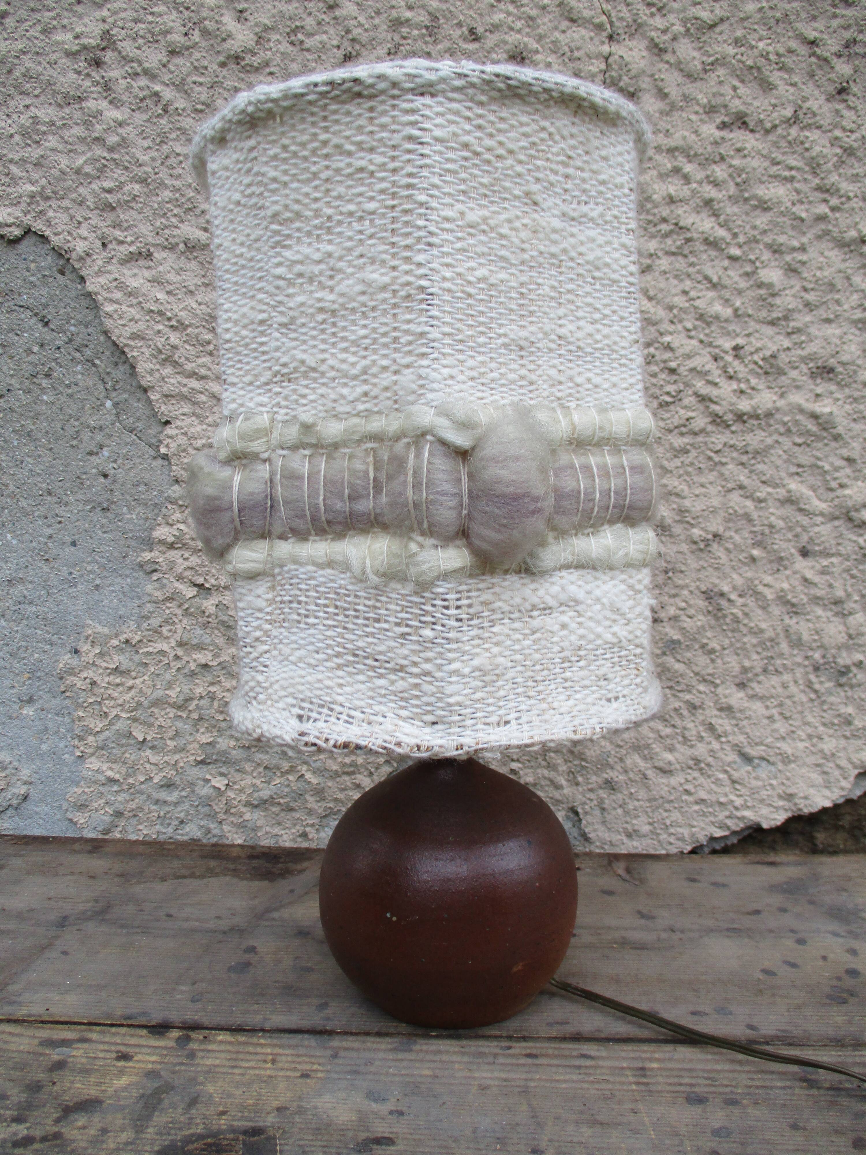 70s wool sandstone lampshade lampshade