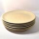6 large vintage flat plates in beige stoneware Granit 1960s chic country