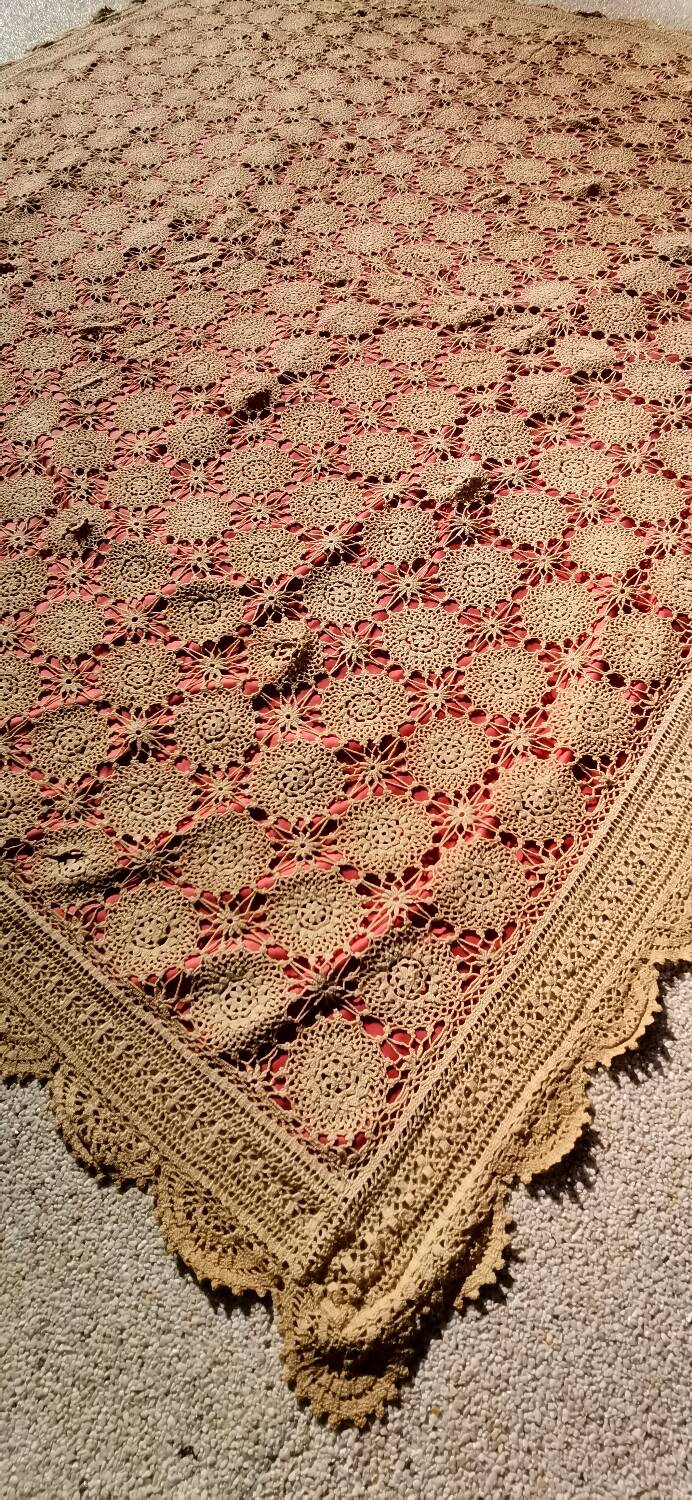 Crochet bedspread