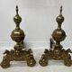 Important pair of brass log holders from the 20th century.