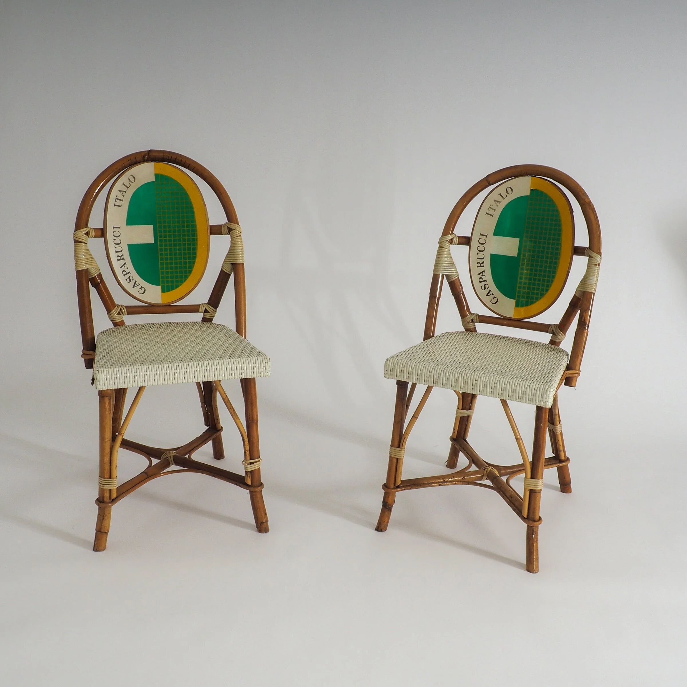 Set of 2 bistro chairs by Italo Gasparucci for ECC Tennis Tournament Antwerp