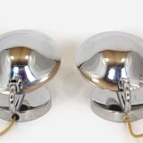 Bauhaus Style Chrome Bedside Table Lamps from Napako, Czechoslovakia, 1930s