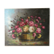 Painting, oil on canvas, still life, flower bouquet