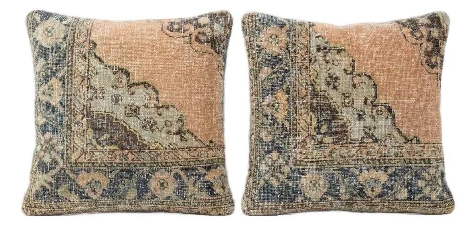 Set of 2 vintage Turkish cushion covers 61x61 cm