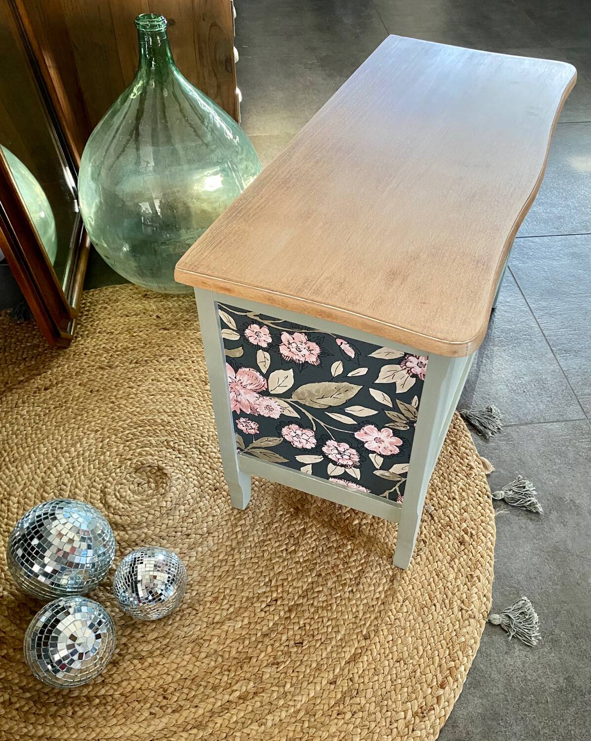 Wooden chest for toys or storage with a green and wood makeover
