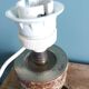 Lampe en grès de Puisaye pyrité années 70