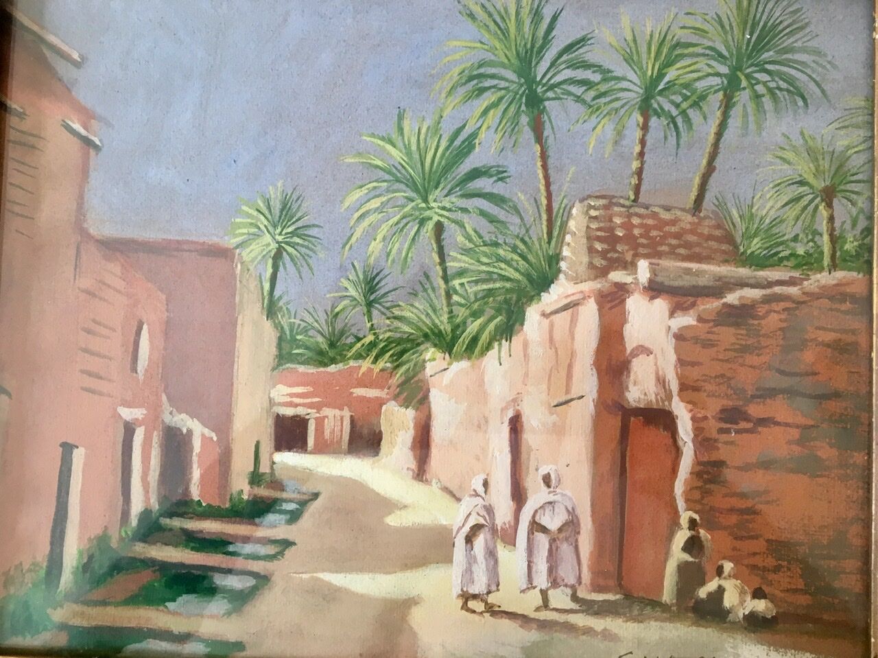 Ancient oriental landscape painting, signed' early 20th century