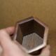 Vintage marquetry pencil pot