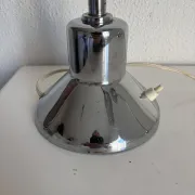 Pair of vintage 1940 Jumo 210 chrome desk lamps - 50 cm