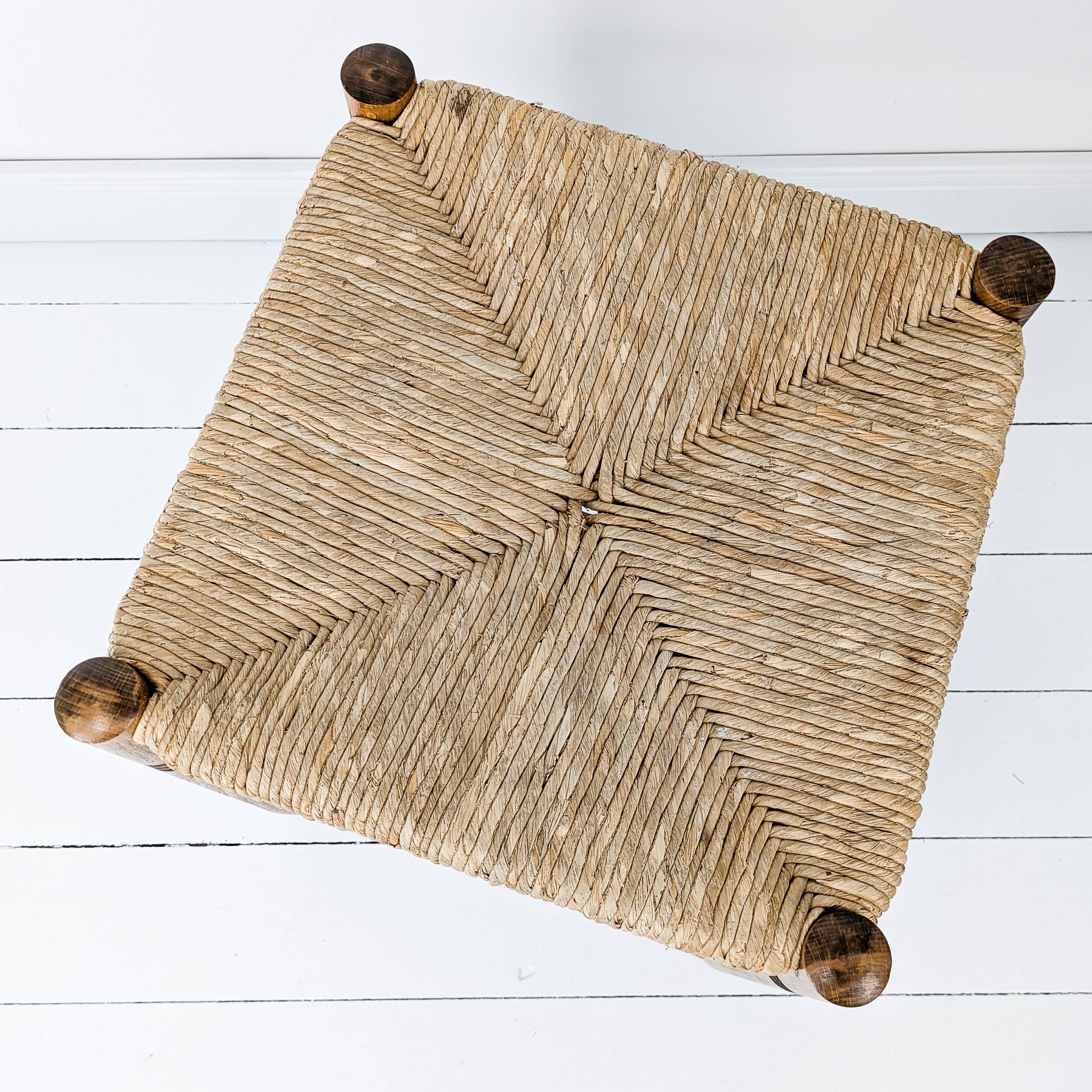 Tabouret mid century rustique