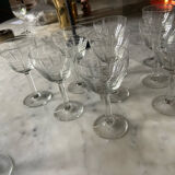 Set of 10 Deco art wine glasses
