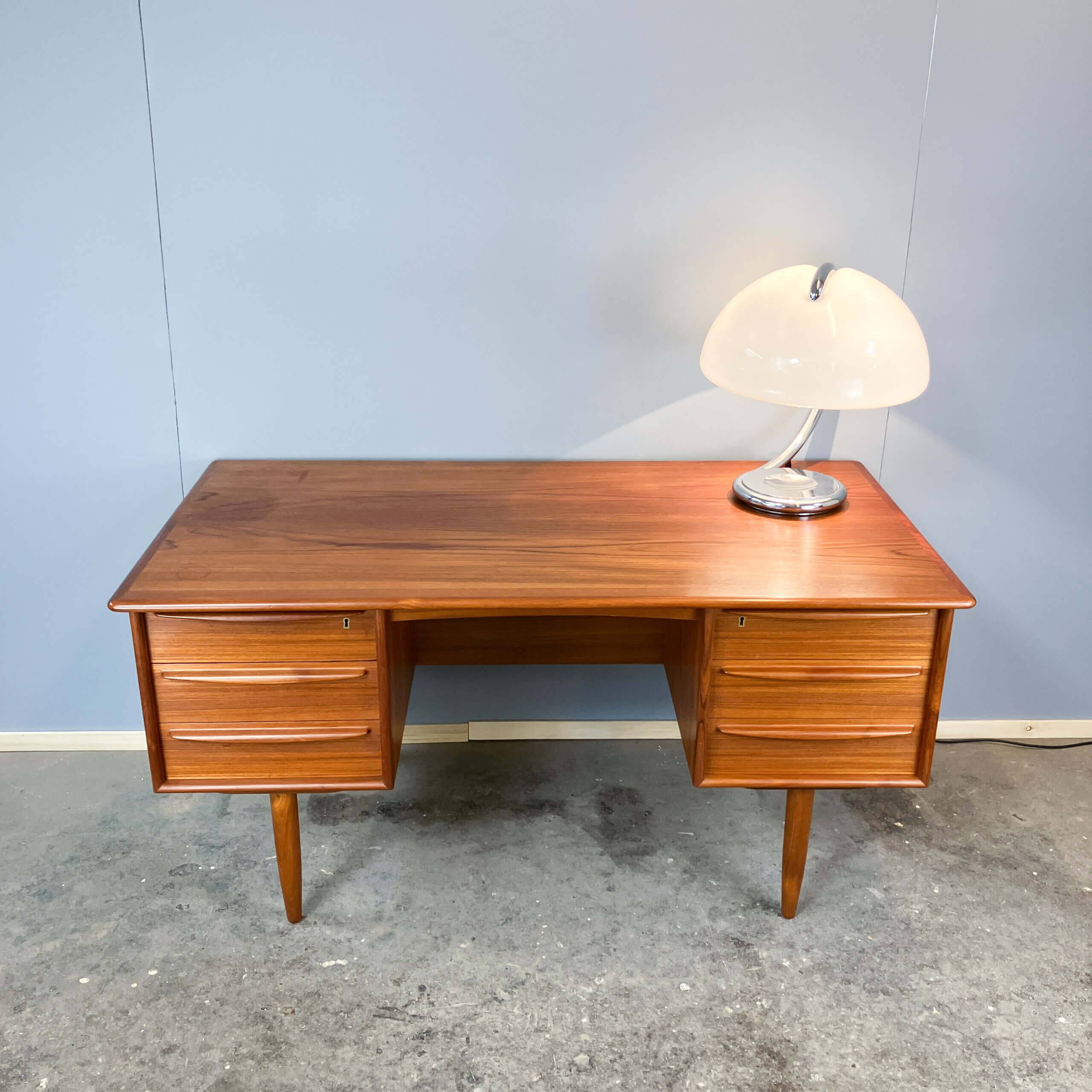 Danish desk by Svend Åge Madsen for Falster, teak, 1960s