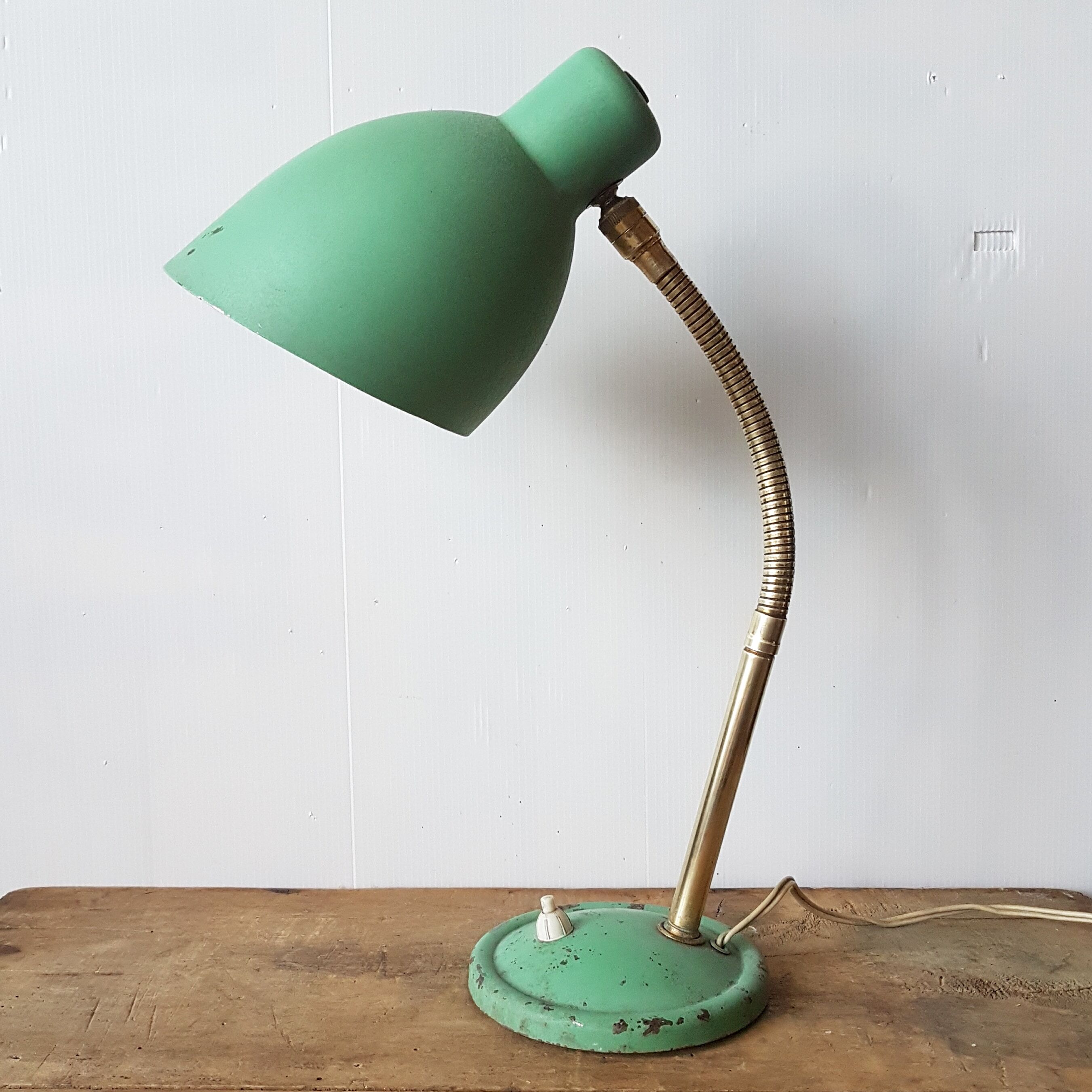 Old mint green lamp from the 50s