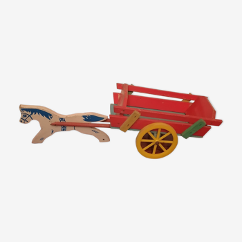 Toy wood horse trailer